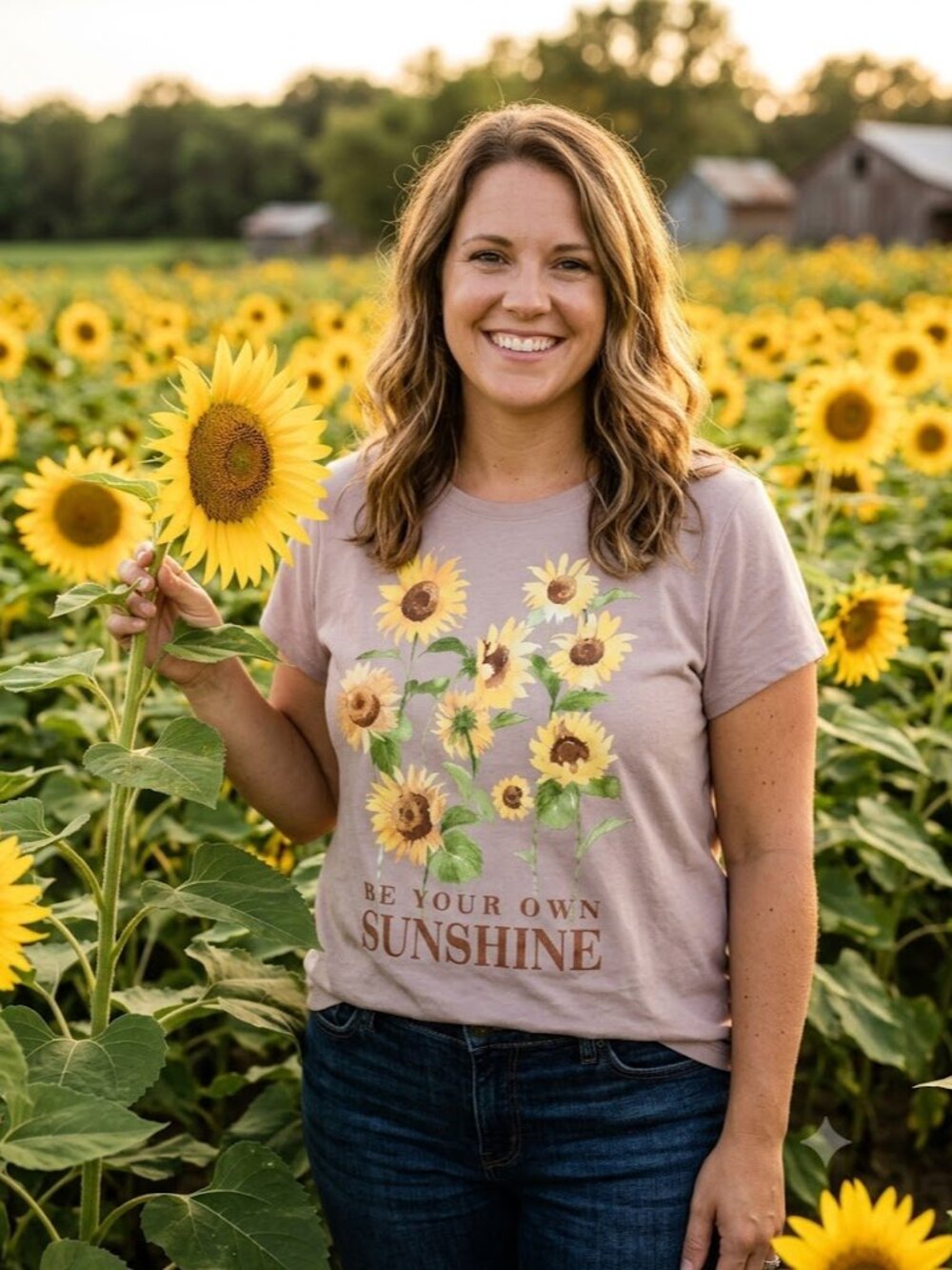 "Be Your Own Sunshine" Sunflower Graphic Tee | Size 2X